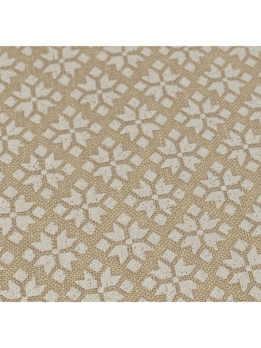 Snowflake Fabric S. Nicole Designs Beige White Cotton 1/2 yard x 44"